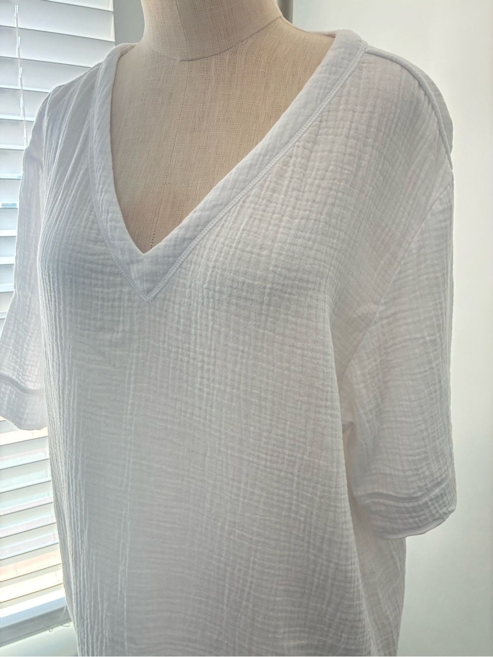 Haven Well Within Talbots Women's Organic Cotton Gauze Mini Dress - Picture 2 of 9